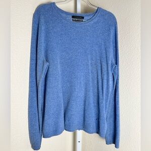 Tahari Light Blue Luxury 100% Cashmere Sweater